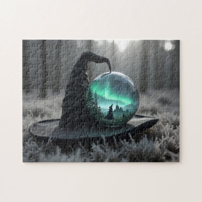 Puzzle Sorcières casquette et boule de cristal (Horizontal)