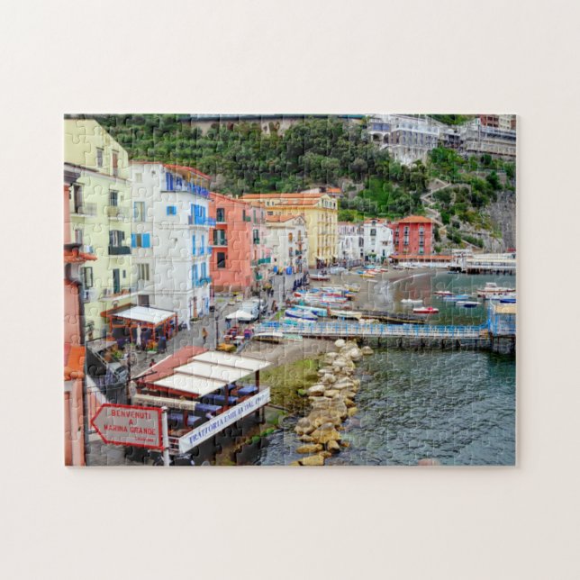 Puzzle Sorrento Marina Grande Plage & Port en Italie (Horizontal)
