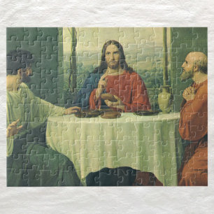 Puzzle Souper vintage à Emmaüs avec Jésus-Christ
