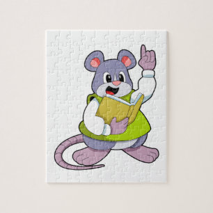 Puzzle Souris comme enseignant avec livre