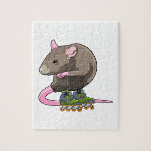 Puzzle Souris comme Patinage en ligne avec Patins en lign
