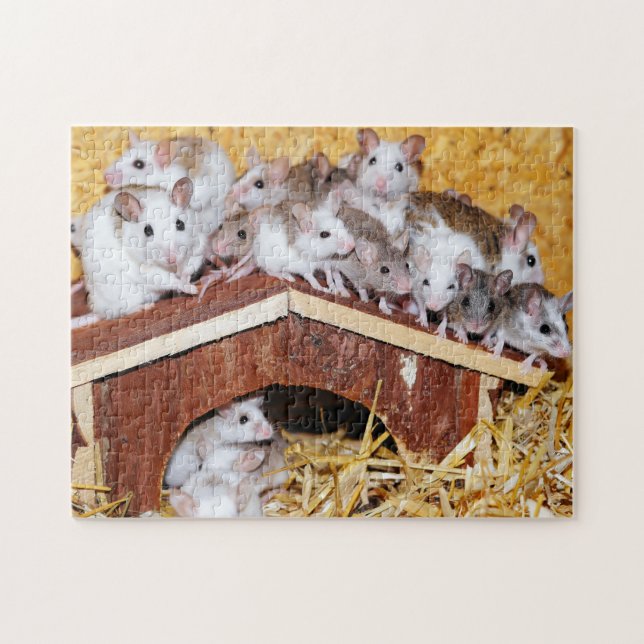 Puzzle Souris de dessus de toit denteuses (Horizontal)