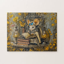 Souris de lecture steampunk