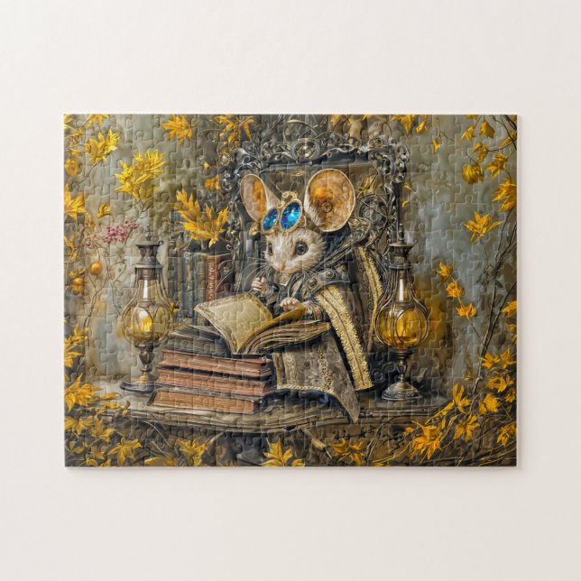 Puzzle Souris de lecture steampunk (Horizontal)
