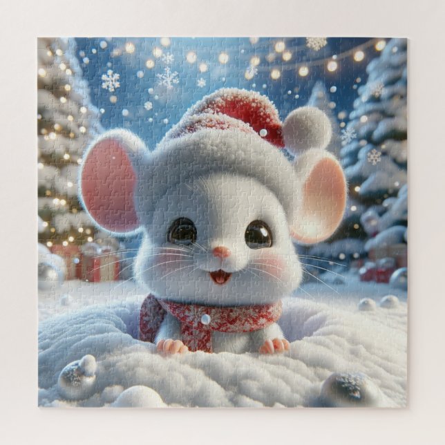 Puzzle Souris de Noël adorable (Vertical)