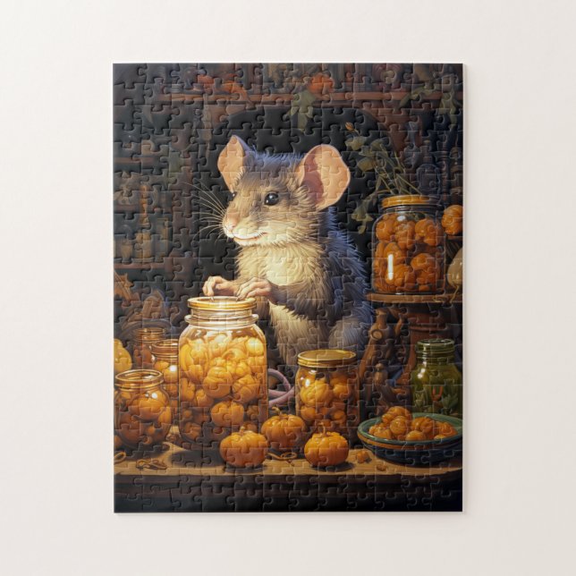 Puzzle Souris de récolte d'automne : automne cosy des amo (Vertical)
