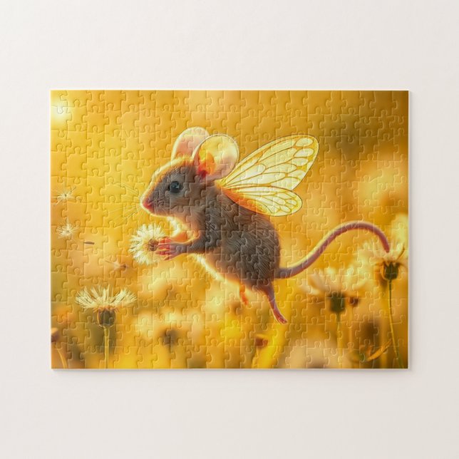 Puzzle Souris Fée dans le jardin (Horizontal)