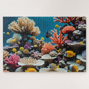 Puzzle Sous la barrière de corail du poisson de mer