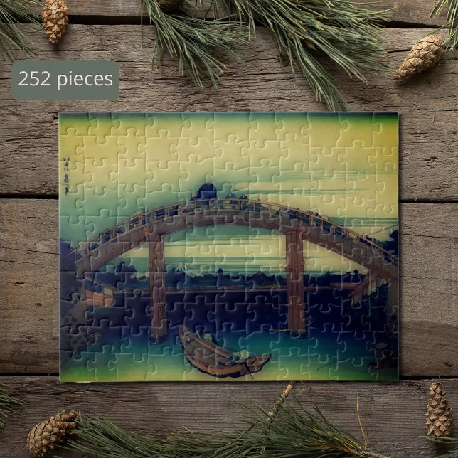 Puzzle Sous le pont Mannen par Hokusai (Créateur téléchargé)