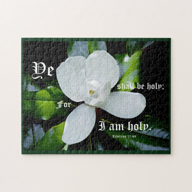 Puzzle Southern Magnolia with Leviticus 11:44 (Horizontal)