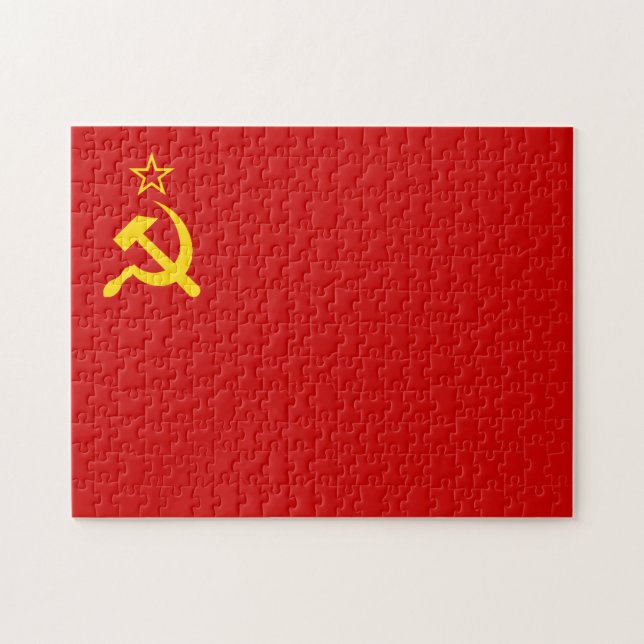 Puzzle Soviet Union Flag, USSR, CCCP, Communism, Lenin (Horizontal)