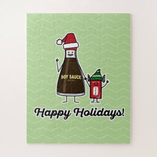 Puzzle Soy Sauce Bouteille Paquet enfant Noël Père Noël