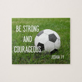 Puzzle Soyez fort et courageux Sport de balle de football