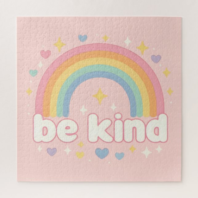 Puzzle Soyez Gentil – Arc-en-Ciel Pastel Positivité (Vertical)