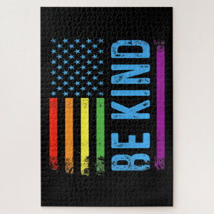 Puzzle Soyez Gentil Lgbt Lgbtq Fierté Gay Arc-en-ciel