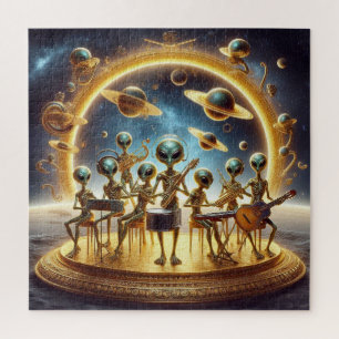 Puzzle Space Aliens 8 Man Band, Instruments de musique 01