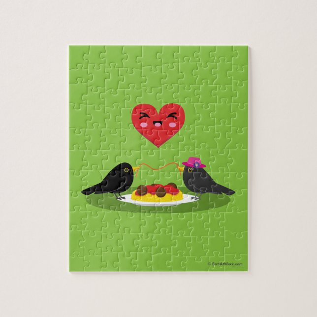 Puzzle Spaghetti Meatballs Date romantique (Vertical)