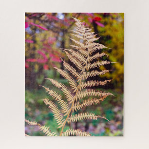 Puzzle Spécimen de feuille de fougère d'automne doré