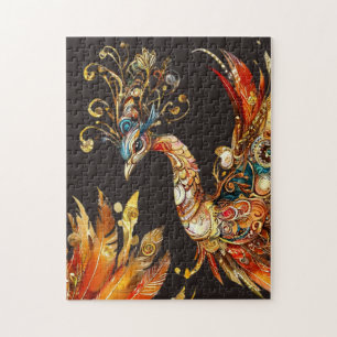 Puzzle spectacle de cirque vintage paon carnaval