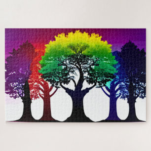 Puzzle Spectre de couleurs Abstrait des arbres d'automne