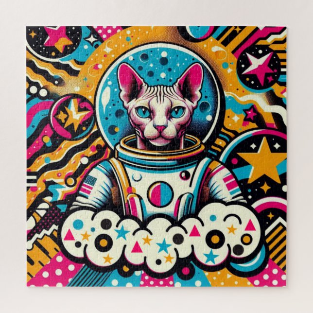 PUZZLE SPHYNX CAT-ASTRONAUT (Vertical)