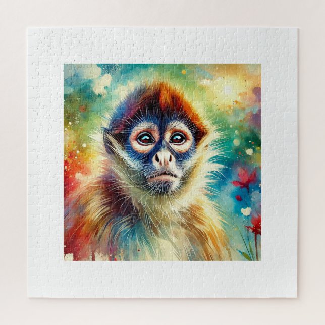 Puzzle Spider Monkey Harmony 220824AREF117 - Watercolor (Vertical)