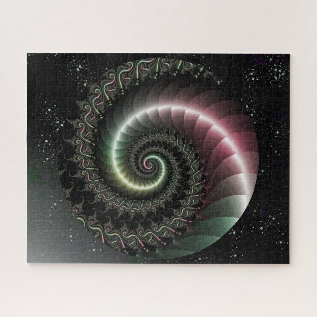 Puzzle Spiral Fractal on (Horizontal)