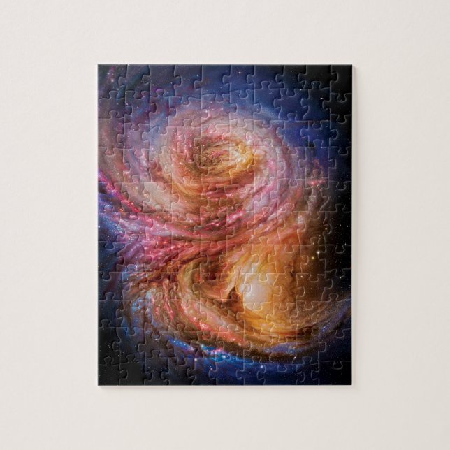 Puzzle Spiral Galaxy SMM J2135-0102 Artist Impression (Vertical)