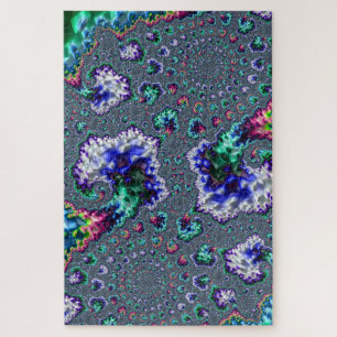 Puzzle Spirale Abstraite Fractale Jig Colorée Tripante et