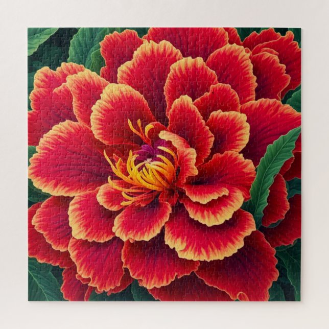 Puzzle Spirale de fleurs vibrantes (Vertical)