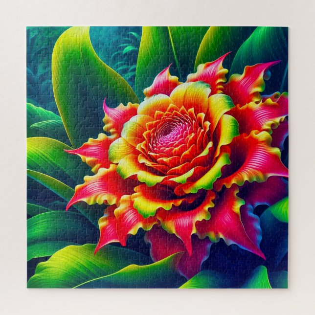 Puzzle Spirale de fleurs vibrantes (Vertical)