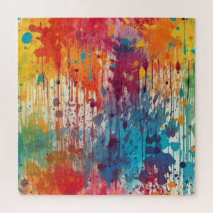 Puzzle Splats de peinture Abstraits multicolores
