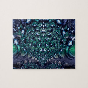Puzzle Splatter   Violet et vert Fractage Art