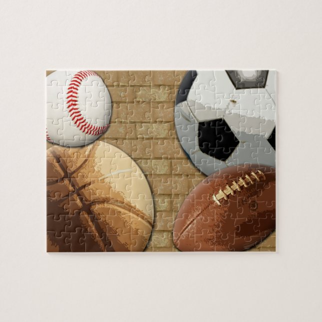 Puzzle Sports Al-Étoile, basket-ball/football/football (Horizontal)