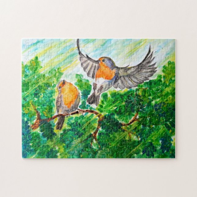 Puzzle Spring Birds - Peinture (Horizontal)