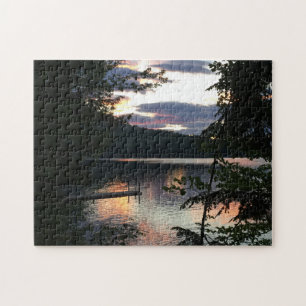 Puzzle Squam Lake Sunrise New Hampshire Trees Photo