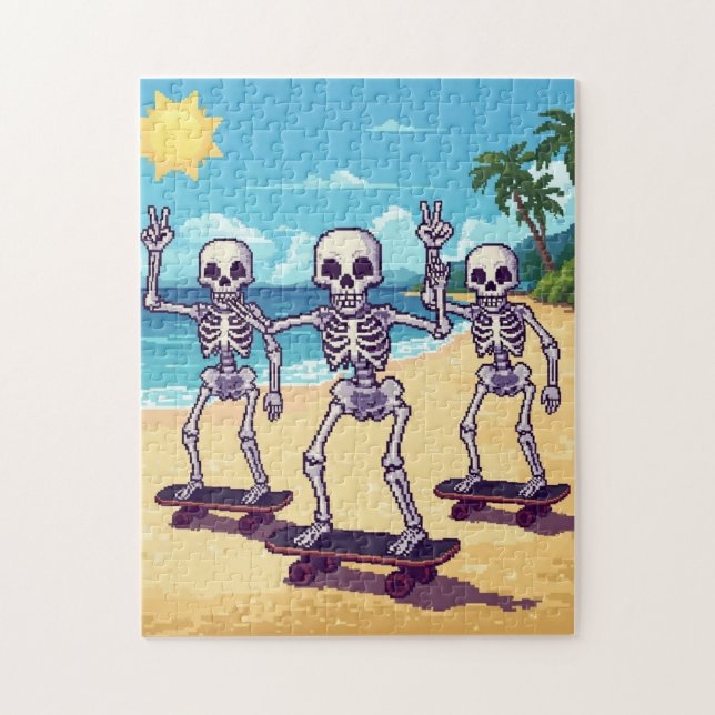 Puzzle Squelettes Cool Sur La Plage Design (Vertical)