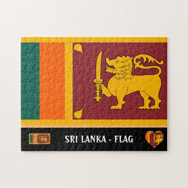 Puzzle Sri Lanka Drapeau & Sri Lanka pays / Sri Lanka (Horizontal)