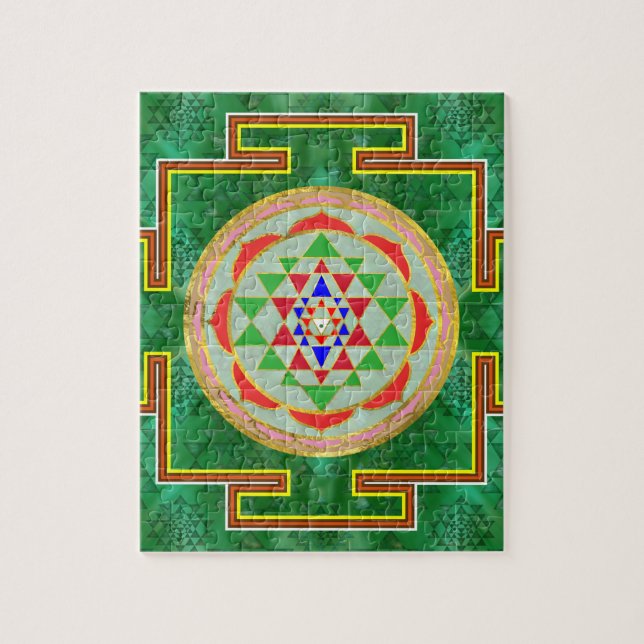 Puzzle Sri Yantra/Sri Chakra en couleurs (Vertical)