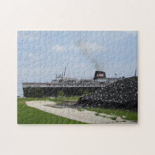 Puzzle SS Badger bateau charbonnier chargement à Manitowo