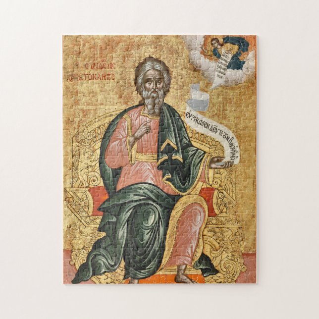 Puzzle St. Andrew par Theodore Poulakis Icône orthodoxe (Vertical)