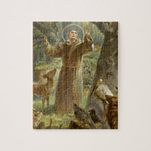Puzzle St Francis d'Assisi prêchant aux animaux