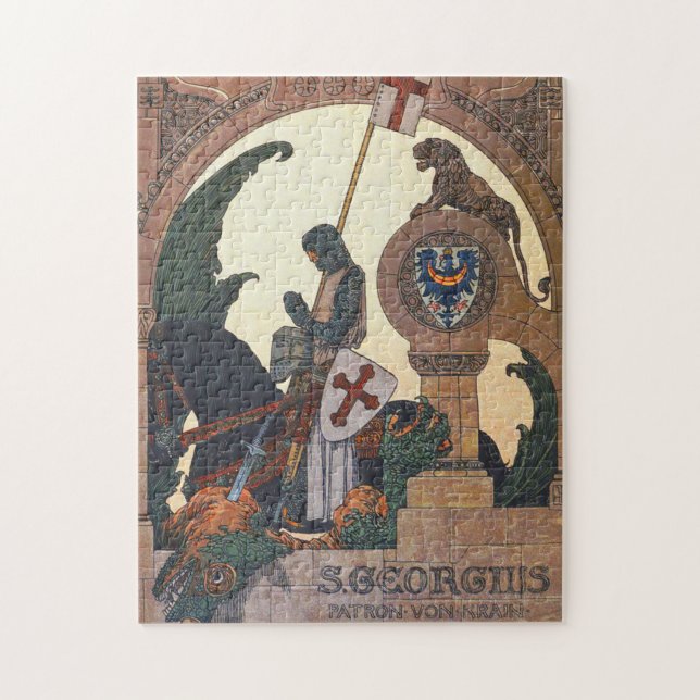 Puzzle St George et le Dragon - Heinrich Lefler (Vertical)