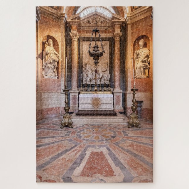 Puzzle St Gregory et St Ambrose. Statues baroques italien (Vertical)