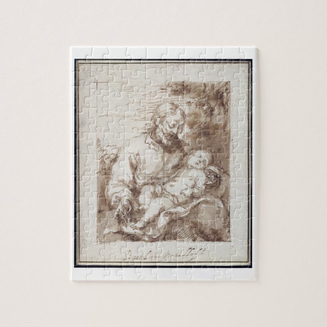 Puzzle St Joseph avec l'enfant de sommeil du Christ (Vertical)