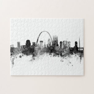 Puzzle St Louis Missouri Skyline noir blanc