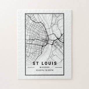 Puzzle St Louis Missouri USA Cities Travel City Map