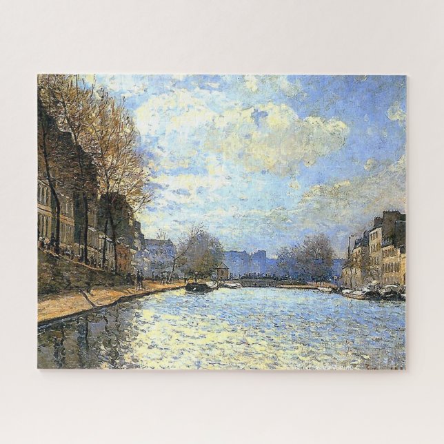 Puzzle St Martin Canal Alfred Sisley Poster (Horizontal)