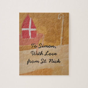 Puzzle St. Nick's Day Dutch Sinterklaas Watercolor Miter