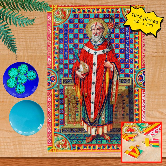 Puzzle St. Thomas Becket en chasuble rouge (K 34) (Créateur téléchargé)